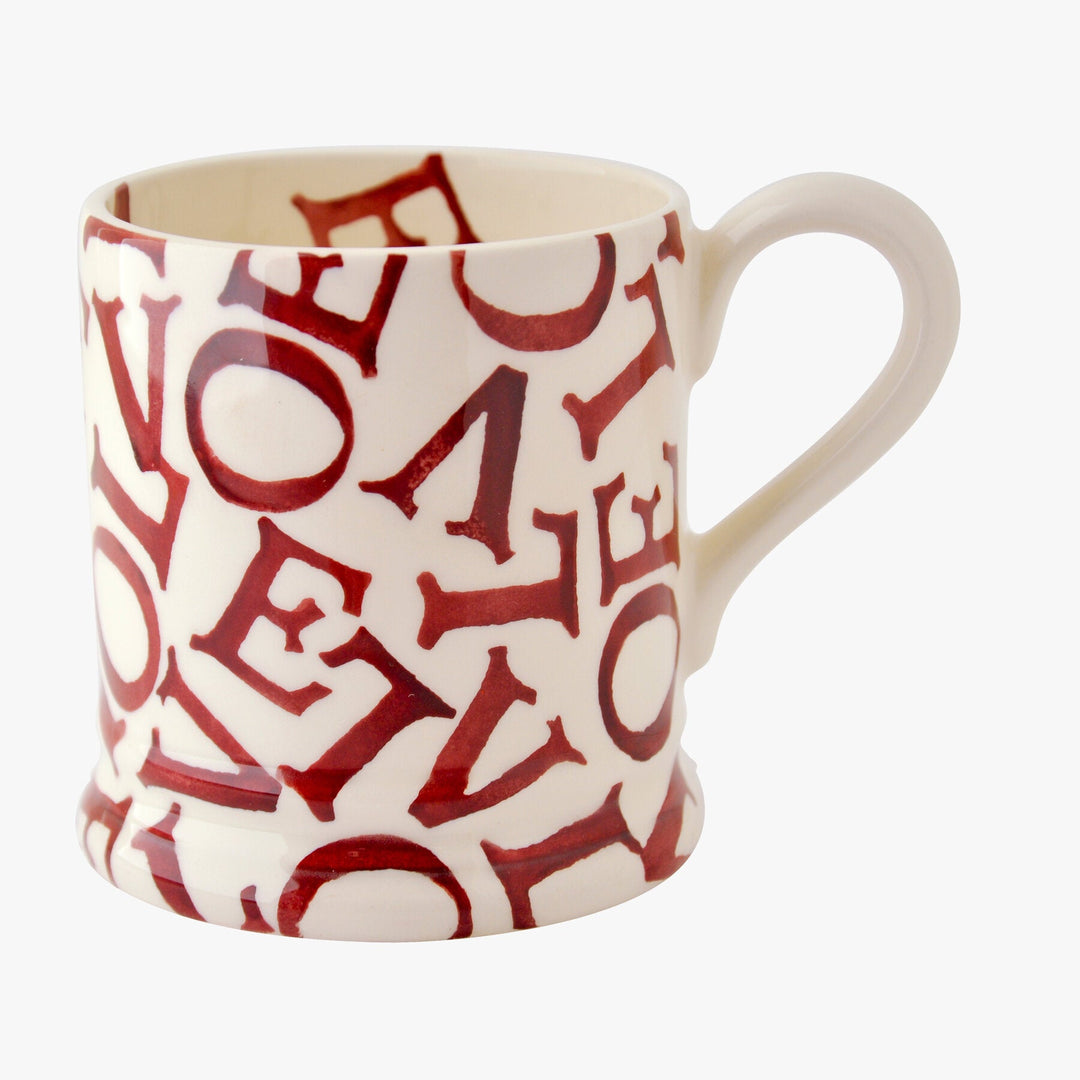 LOVE Polka Red 1/2 Pint Mug
