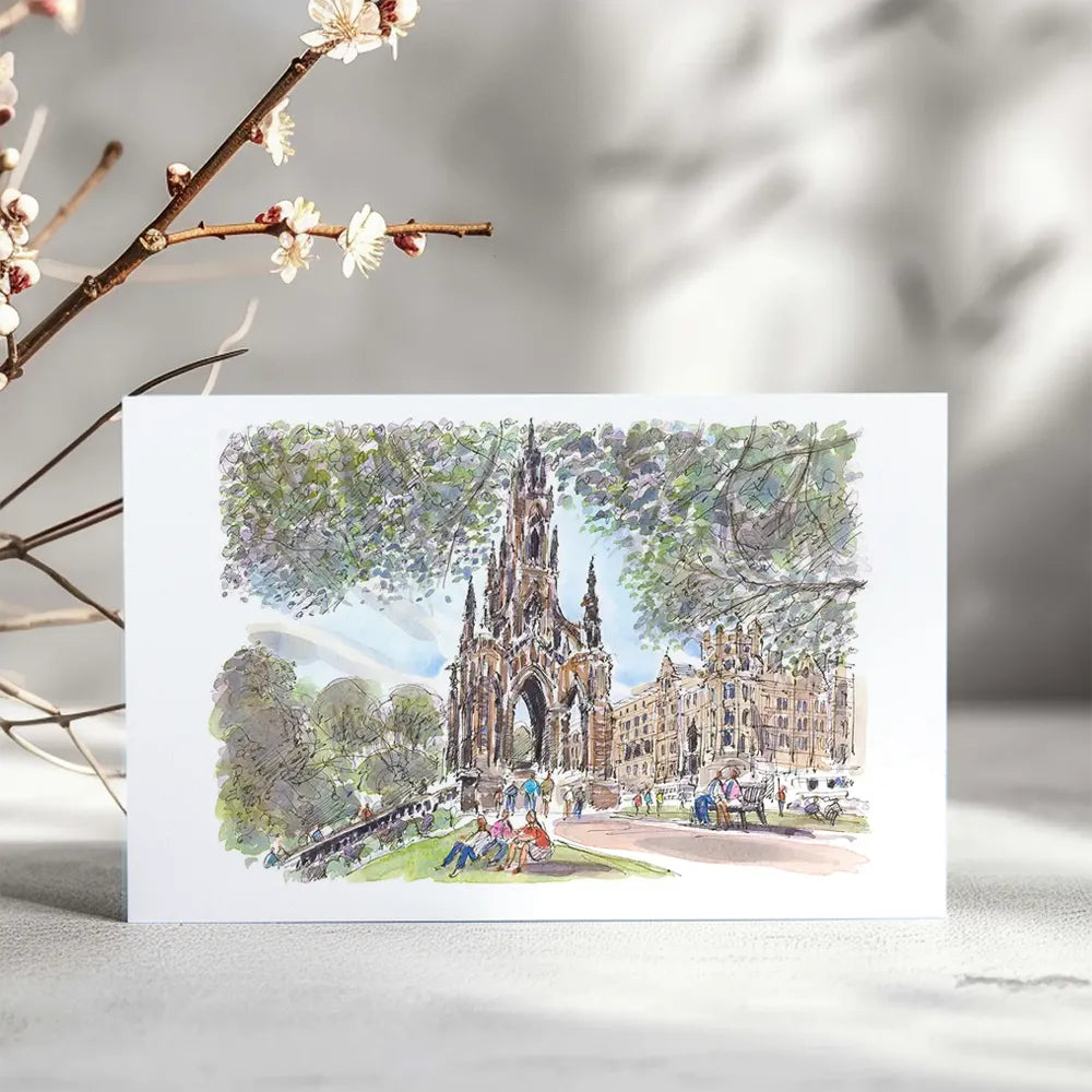 Scott Monument, Edinburgh Postcard