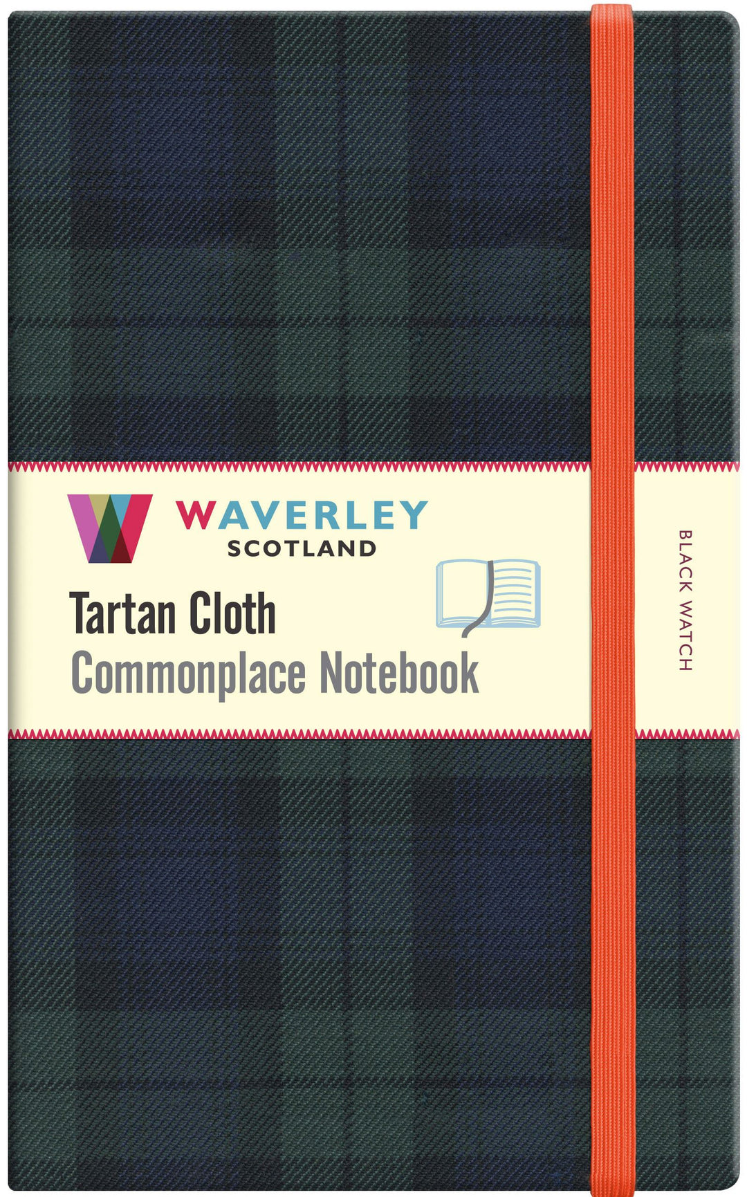 TARTAN CLOTH NOTEBOOK LARGE: BLACK WATCH