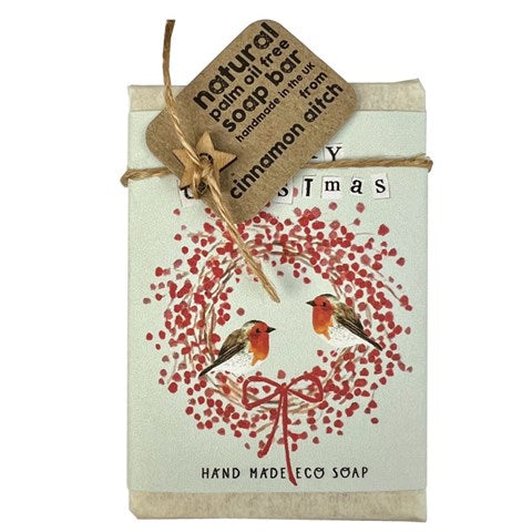merry xmas wreath lemongrass & hemp soap