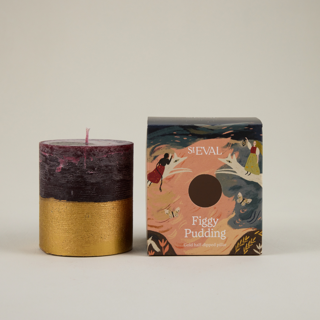 Figgy Pudding, Gold Half-Dipped Pillar