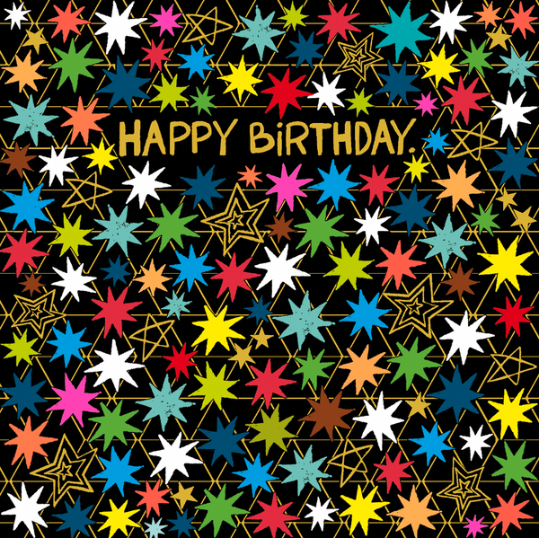 HAPPY BIRTHDAY NEON STARS