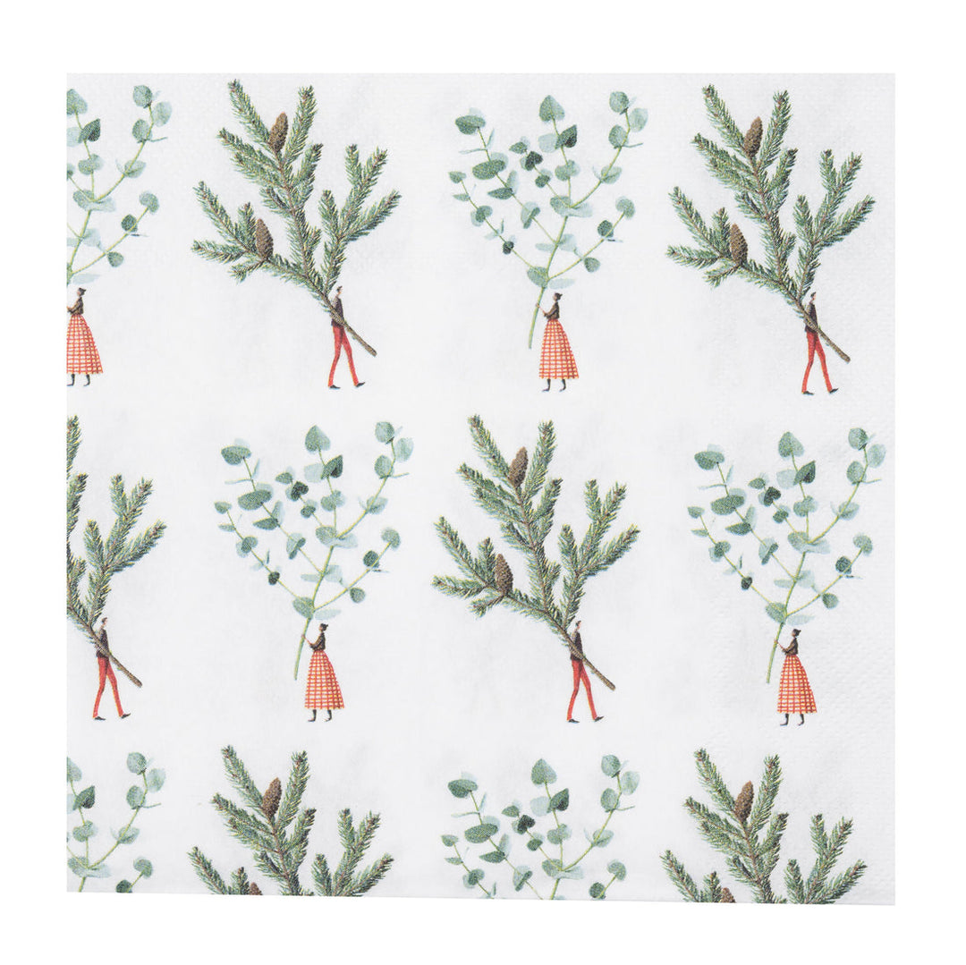 Spruce and Eucalyptus Paper Napkins