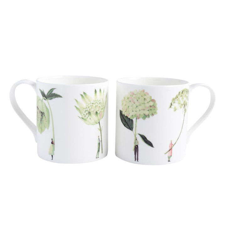 Green Flowers Mug