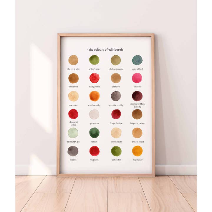 The Colours of Edinburgh A5 Print