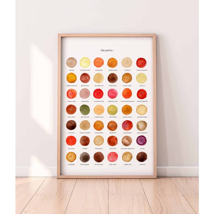 The Colours of The Pantry A5 Print