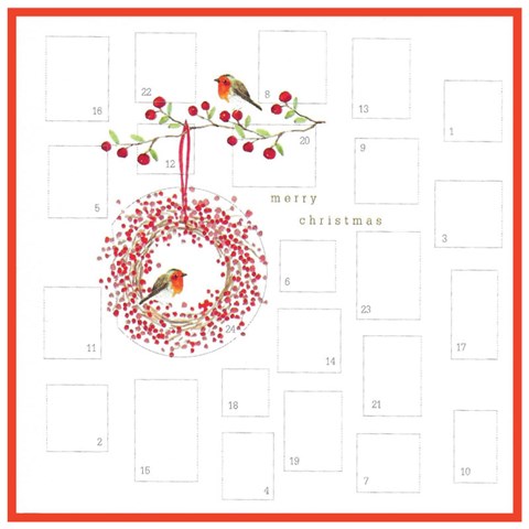 wreath & robins advent