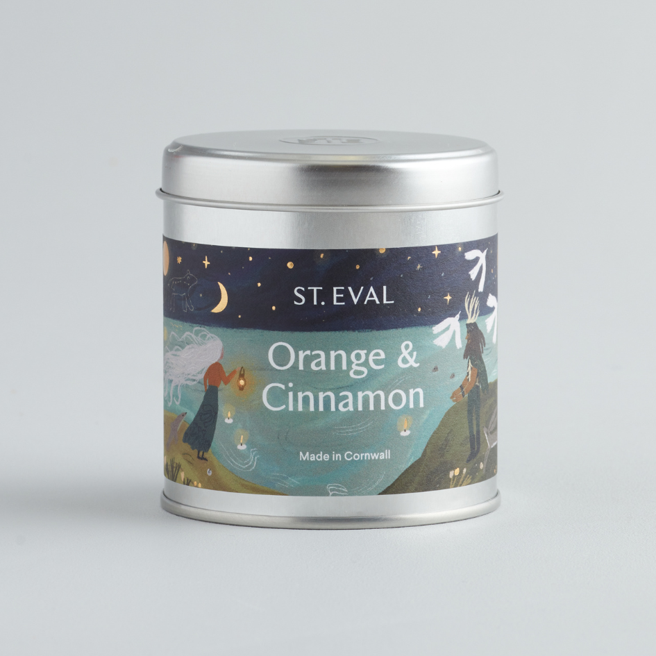 Orange & Cinnamon, Scented Christmas, Scented Tin Candle