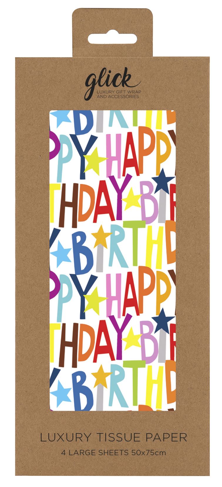 Tissue paper happy birthday multi