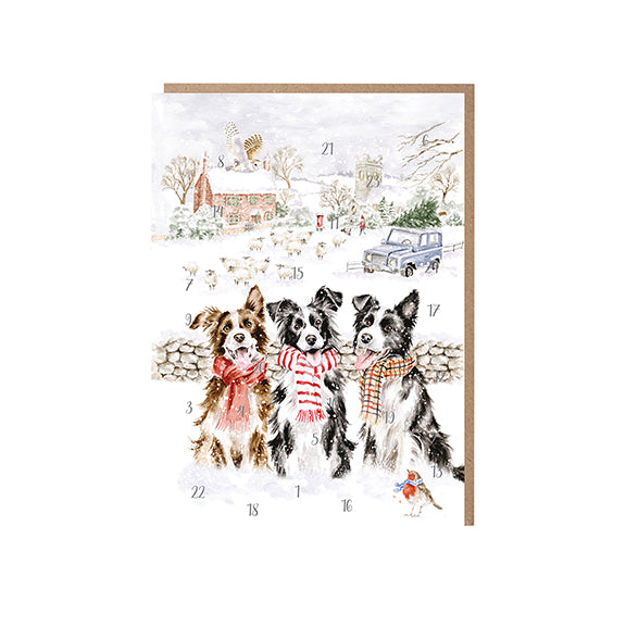 While Shepherds Watched Advent Calendar Card