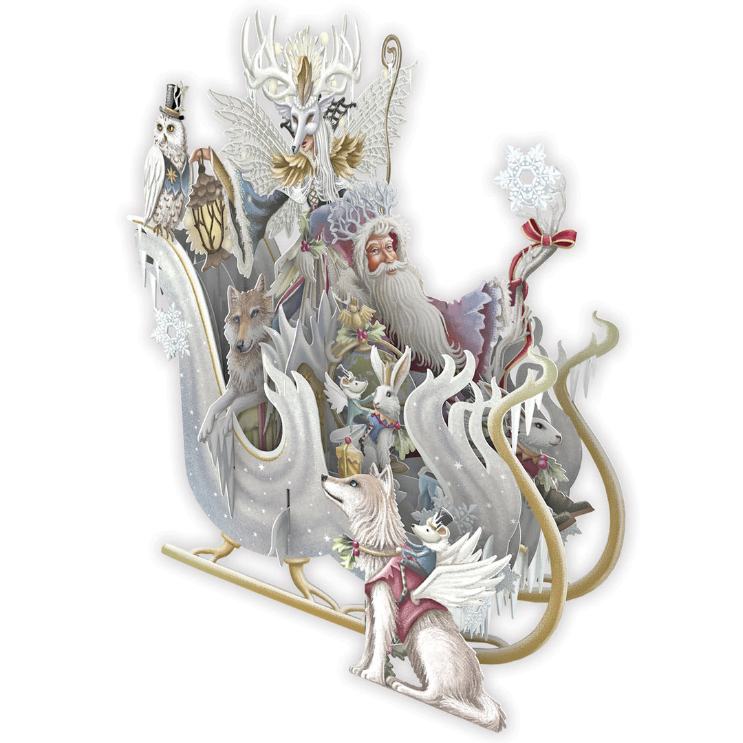 Snow Queen Sleigh 3D Pop Up