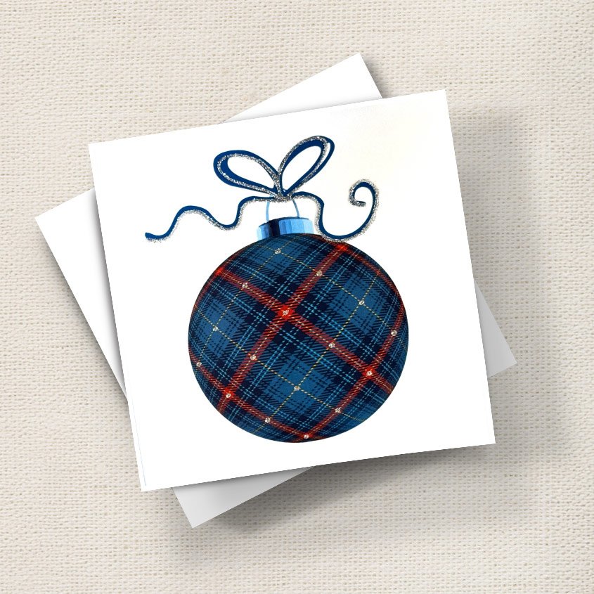 Bauble (Blue Tartan)