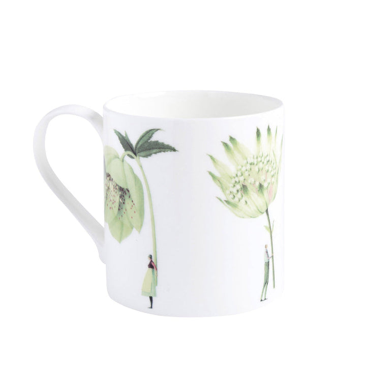 Green Flowers Mug
