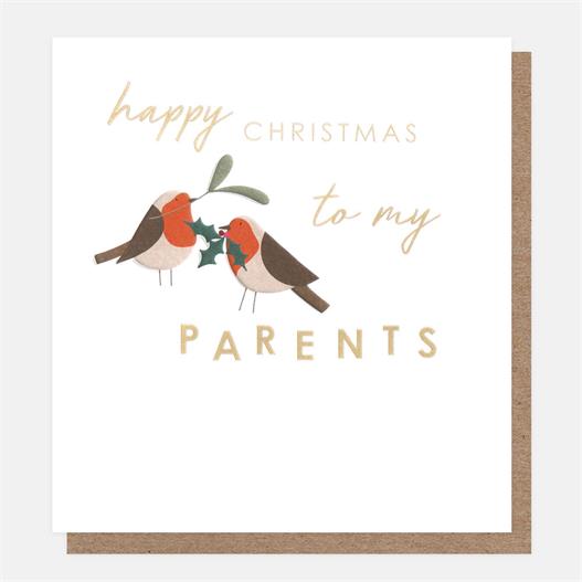 Happy Christmas To My Parents Robins