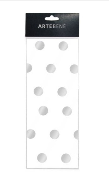 Silver Dots Tissue Paper