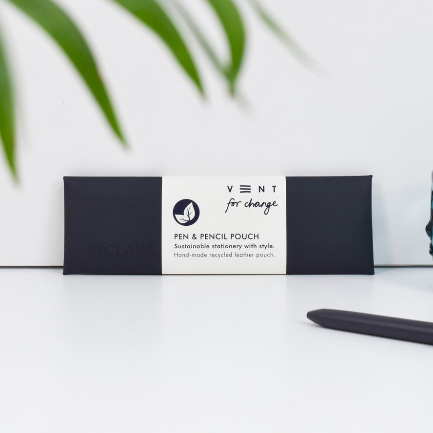 Recycled Leather Pen / Pencil Pouch