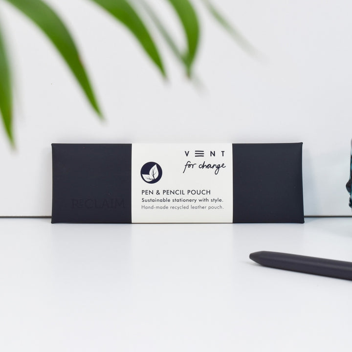 Recycled Leather Pen / Pencil Pouch