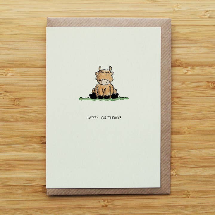 Happy Birthday Little Highland Cow