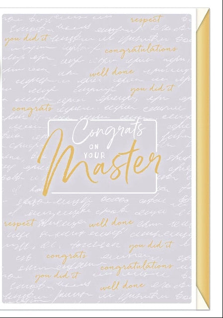 Congrats On Your Master