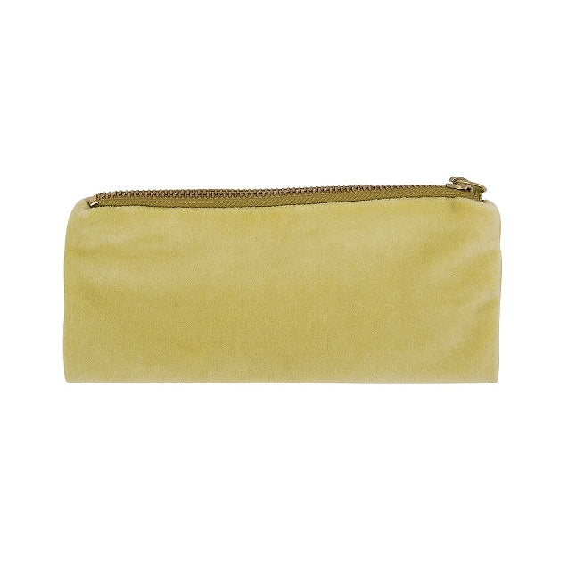 Velvet pouch ‘nobody is perfect’ in gold