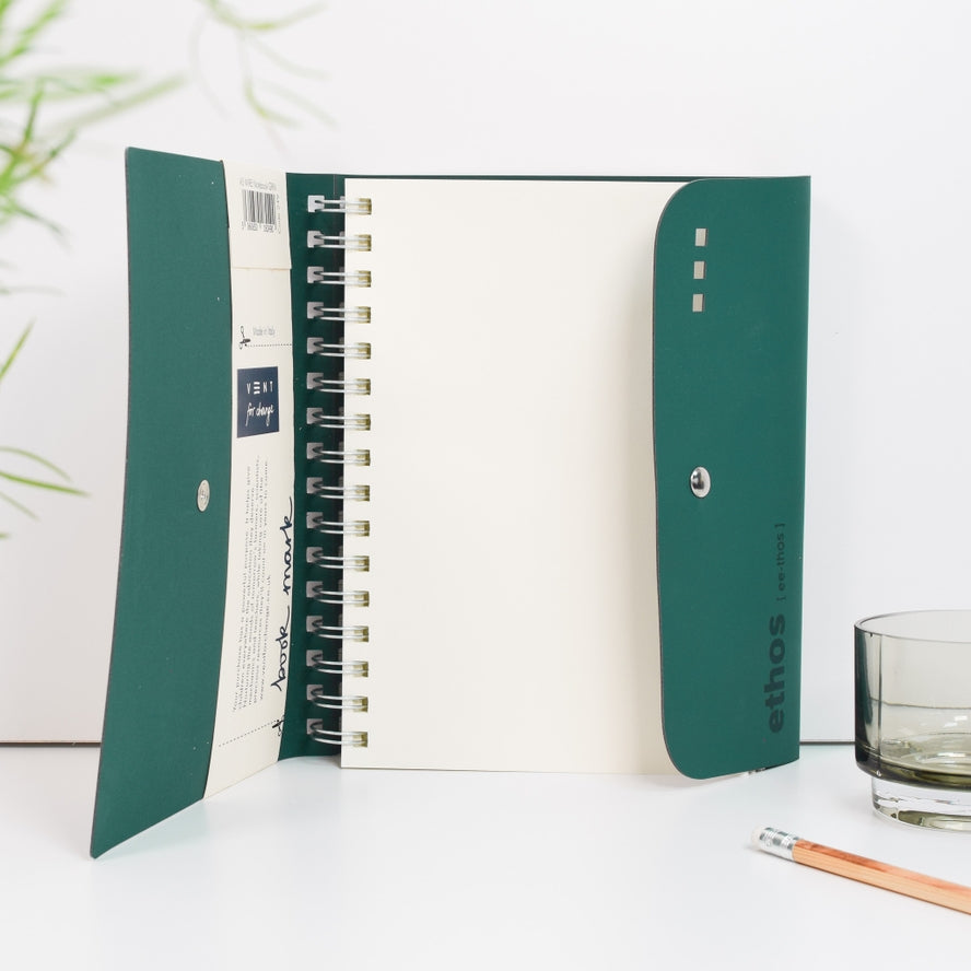 A5 Wire-bound Folio ETHOS - Emerald Green