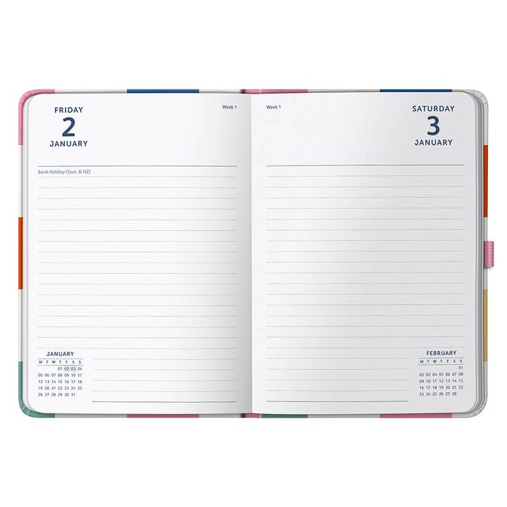 Mid-Year Day a Page Diary - Academic Planner - 2025/26