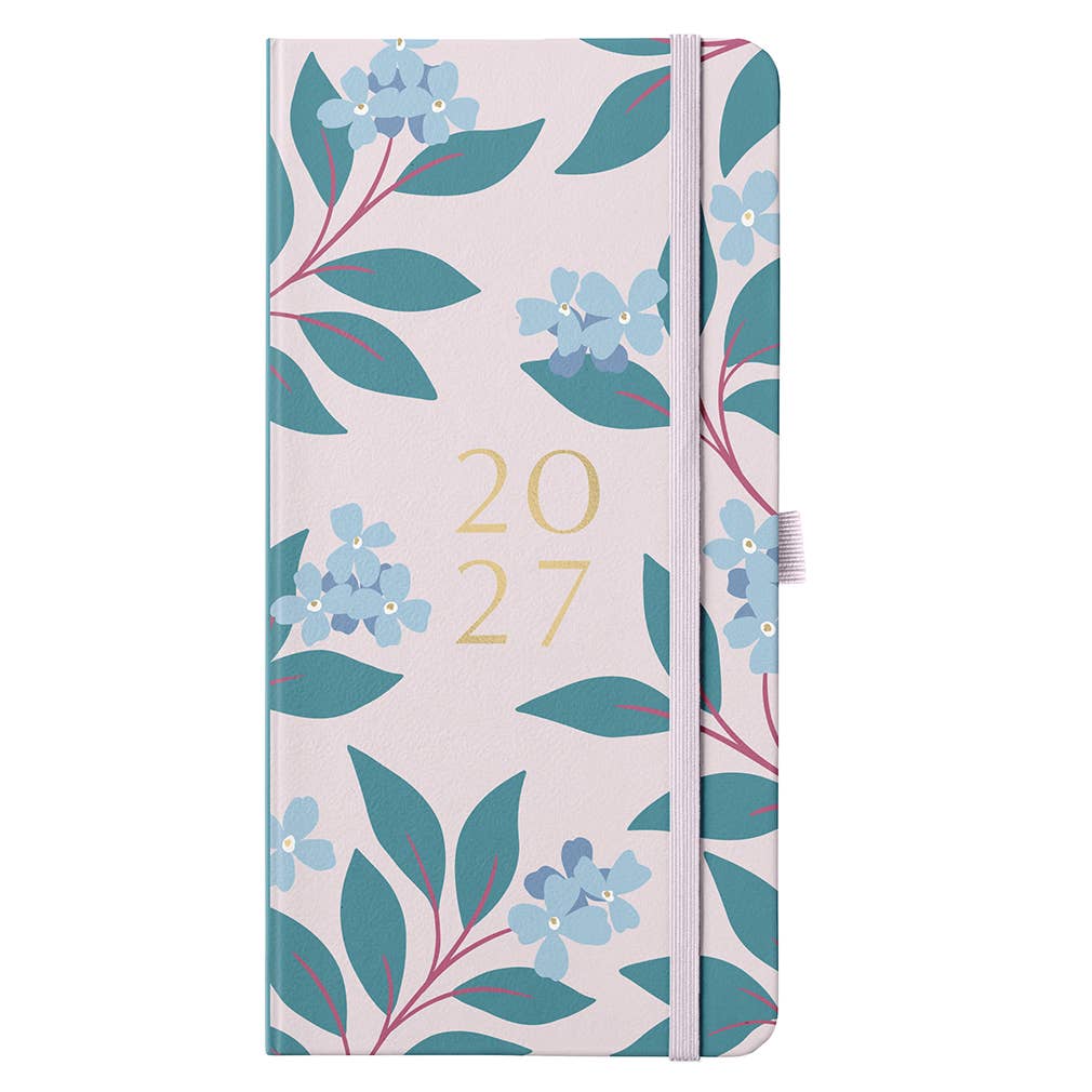 Slim Diary 2027 Pink Ditsy Floral