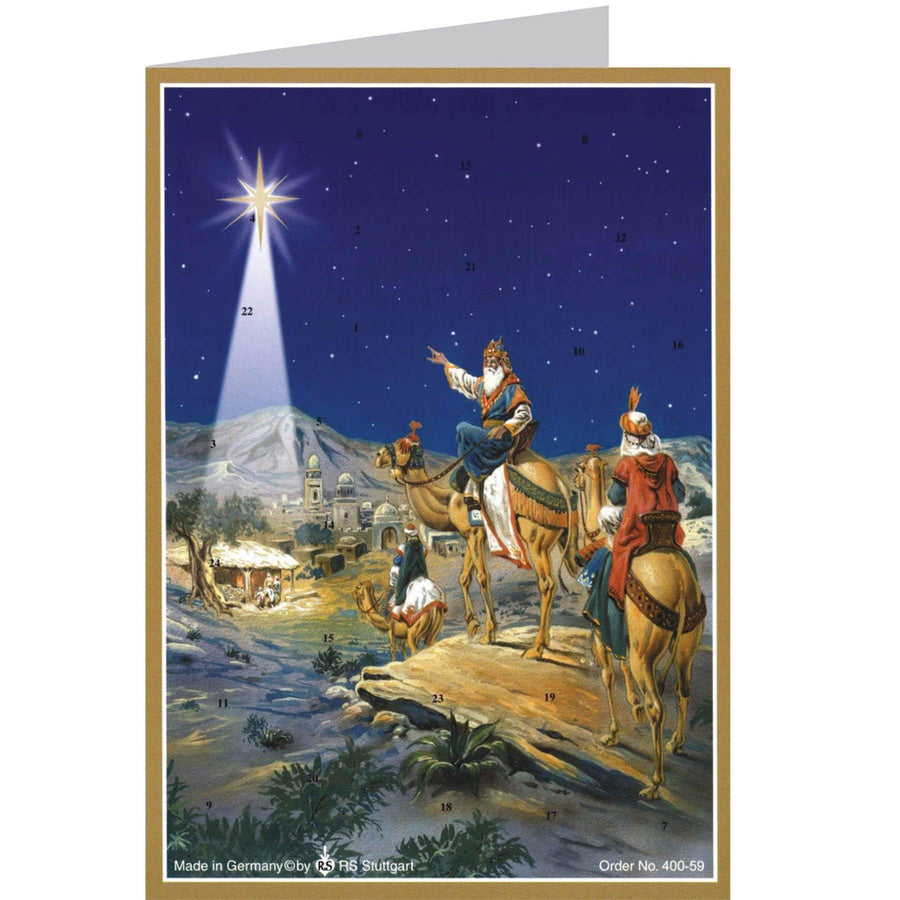 Postcard Advent Calendar "The three kings follow the star"