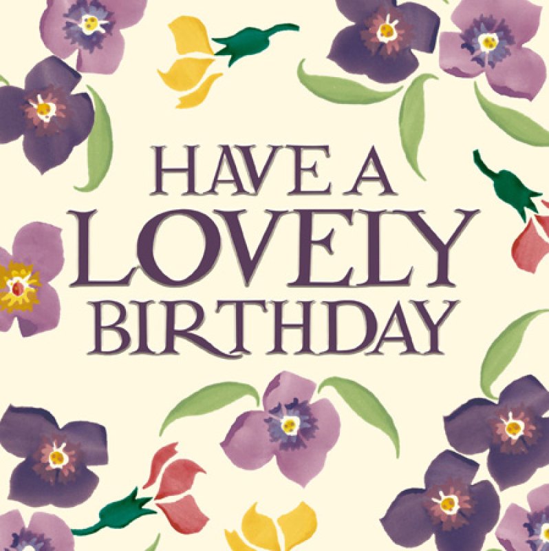 Have a Lovely Birthday Purple Flowers