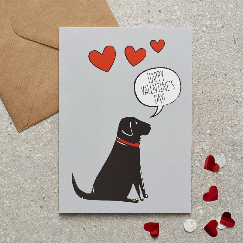 Happy Valentine’s Day Black Labrador
