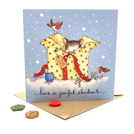 Cat Pack Of 5 Christmas Cards