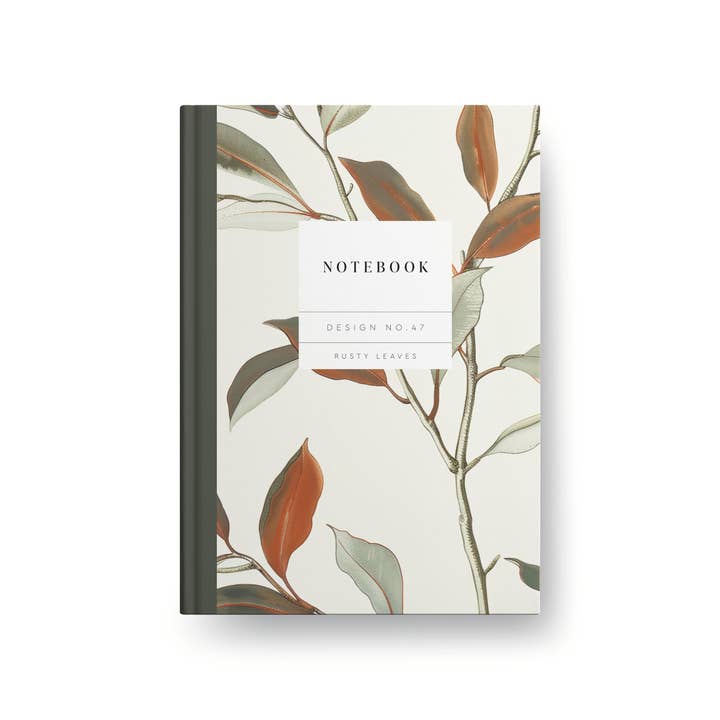 Design No.47 Rusty Leaves Hardback Notebook