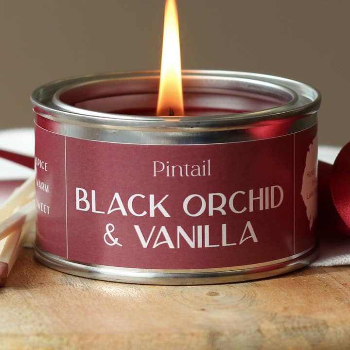Black Orchid & Vanilla Paint Pot Candle