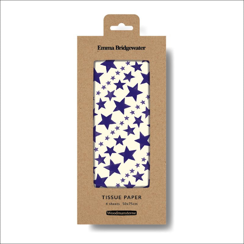 Emma Bridgewater Diagonal Blue Stars Tissue Paper