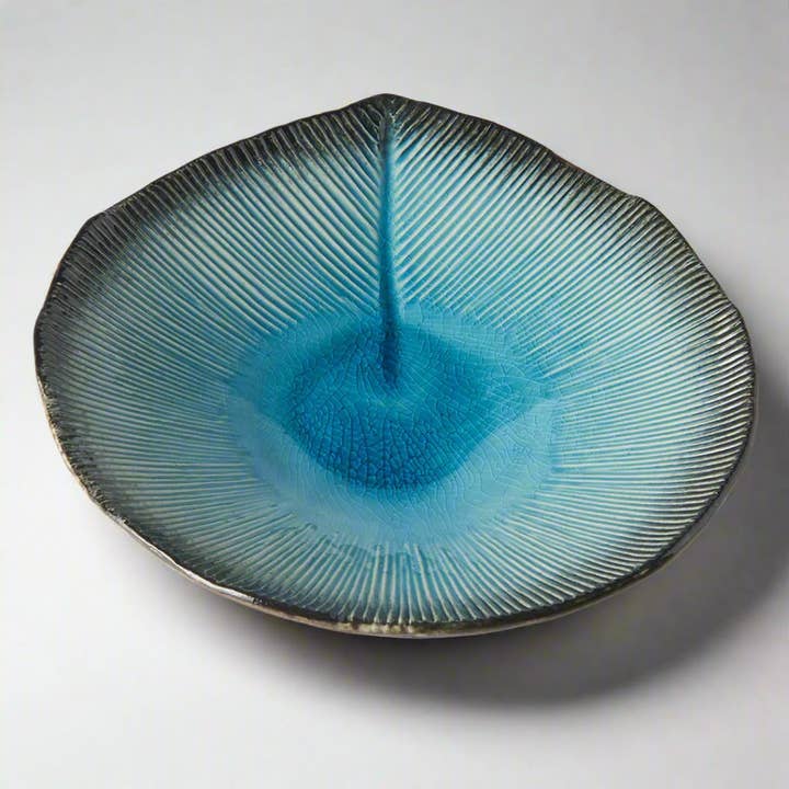 Sky Blue Shallow Bowl 25cm