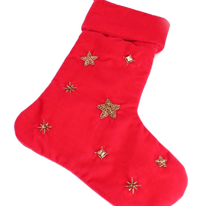 BIG PINK STAR STOCKING