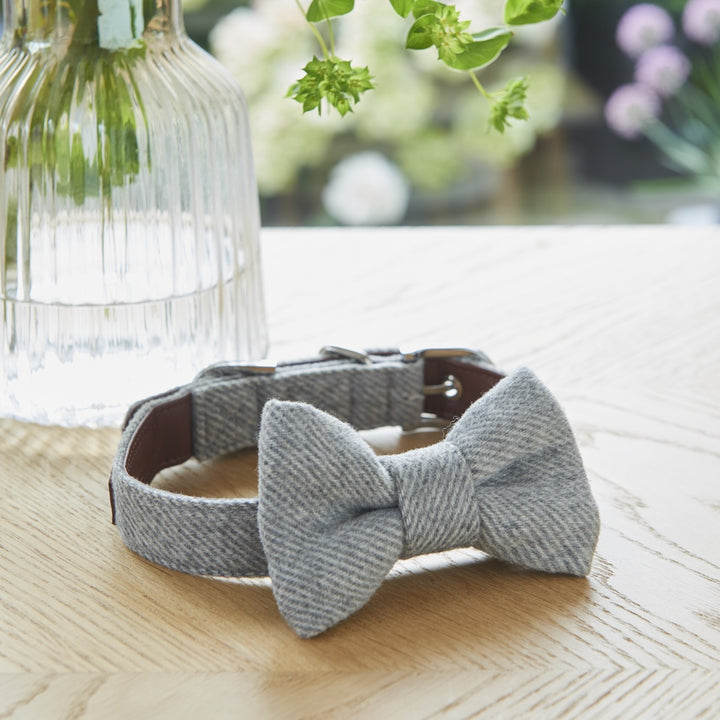 Tweed Bow Tie Grey