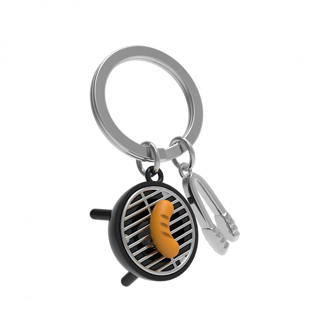 Black and Chrome BBQ Keyring