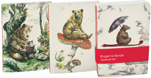 Flying Bear Set of Three Notebooks