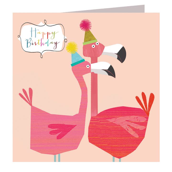 Happy Birthday Flamingos