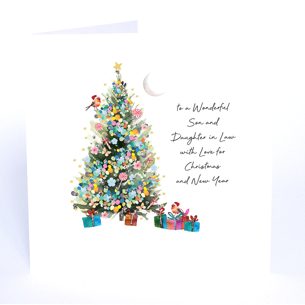 To a Wonderful Son and Daughter in Law with Love for Christmas and New Year