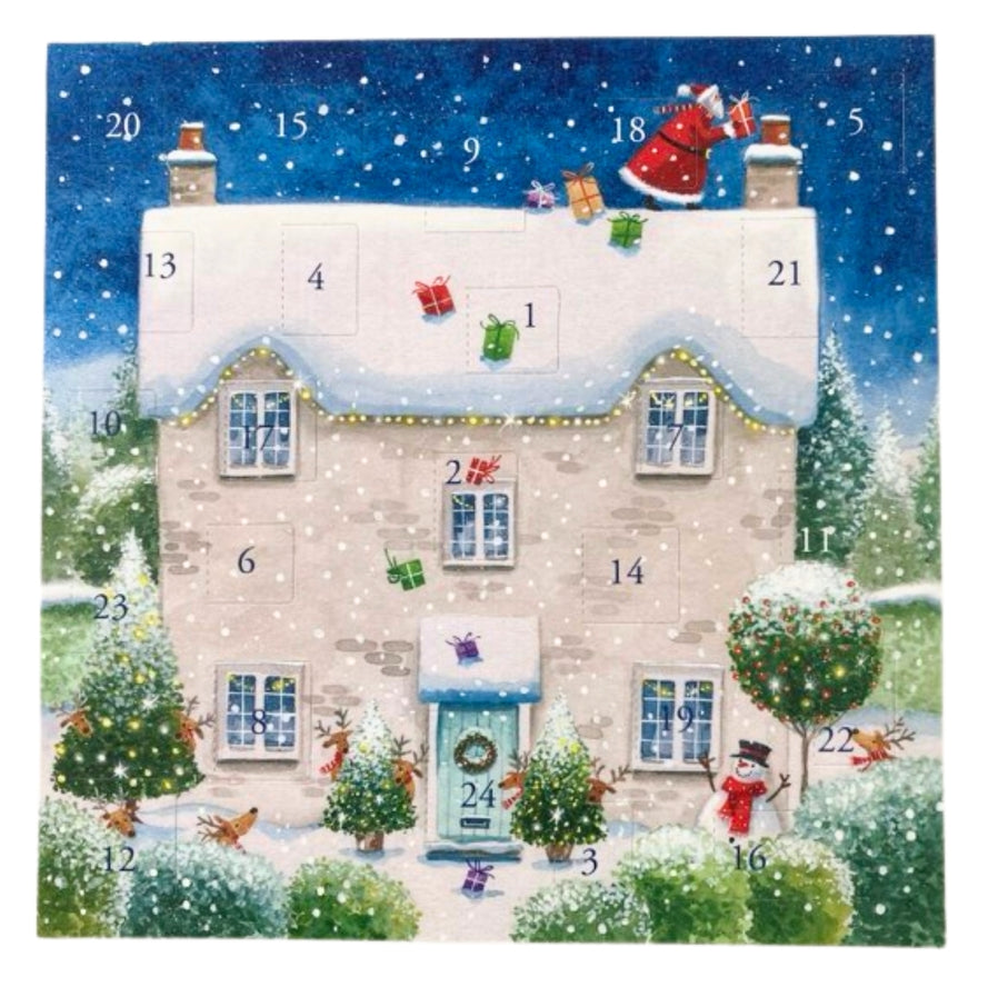 Christmas House Advent Calendar Card