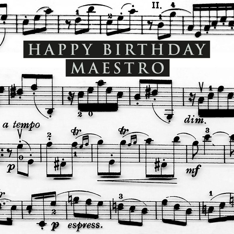Happy Birthday Maestro