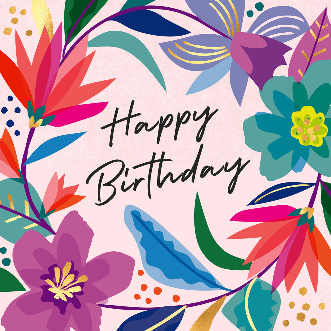 Happy Birthday Floral