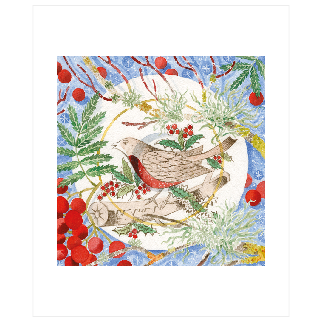 Winter Bird and Berries