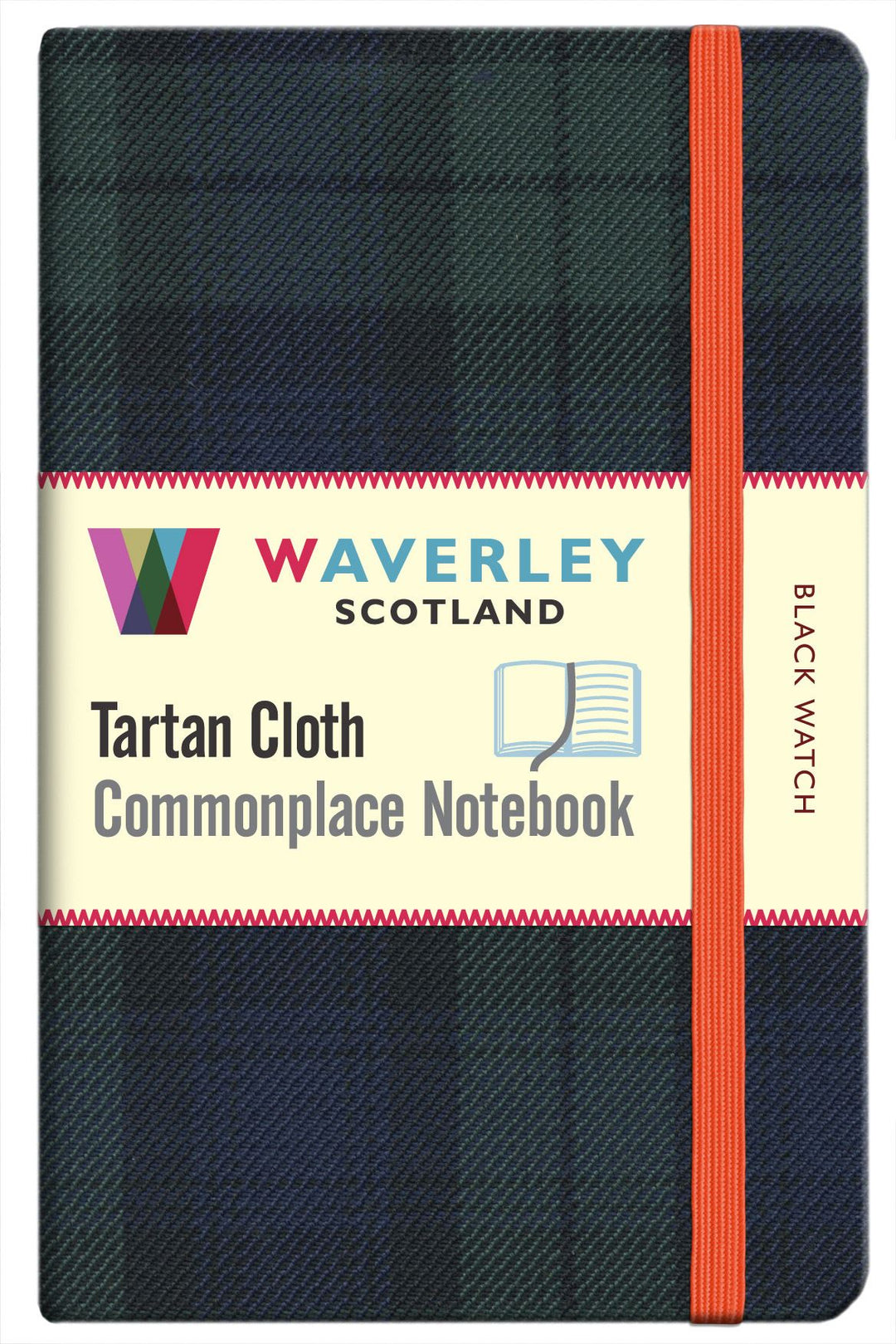 TARTAN CLOTH NOTEBOOK POCKET: BLACK WATCH