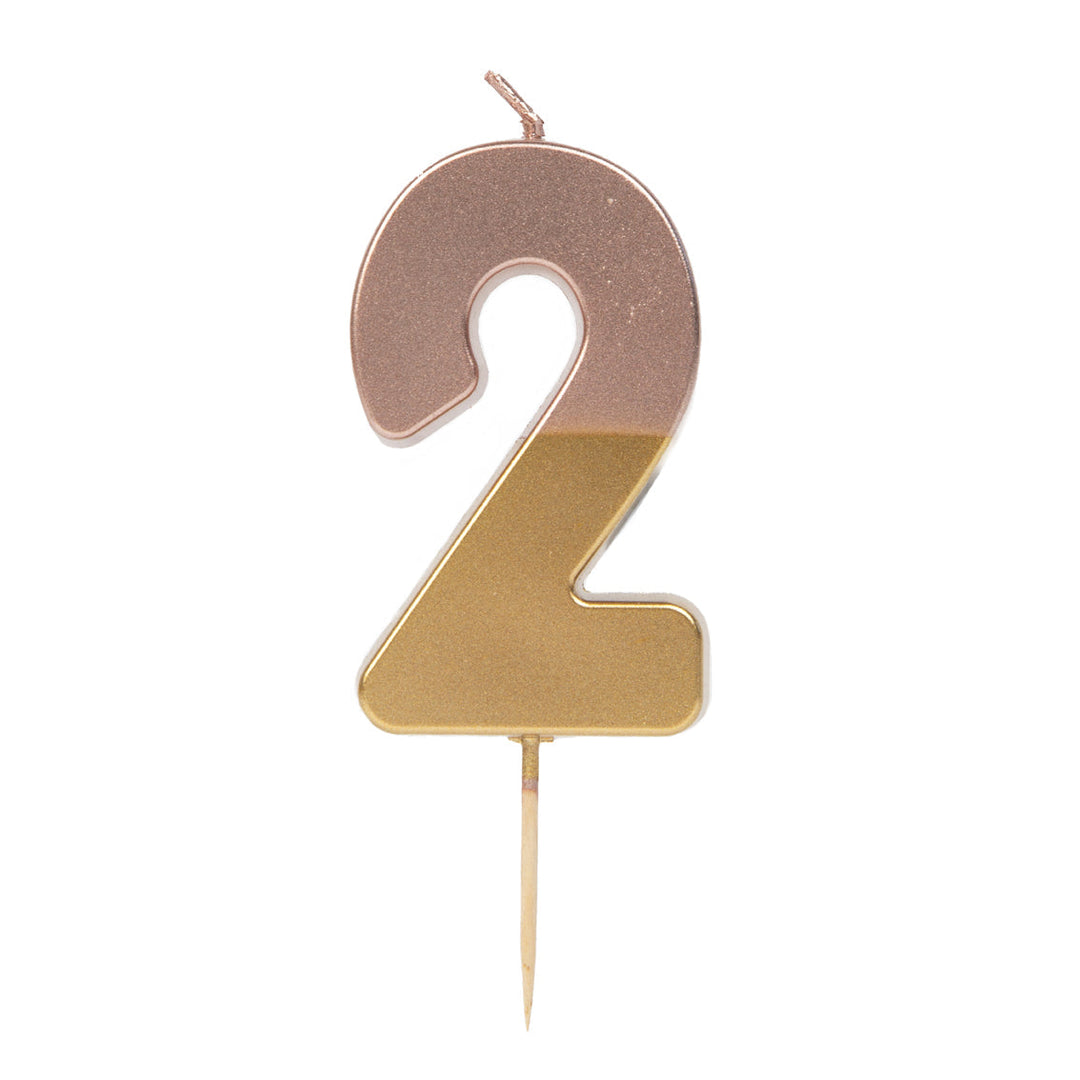 ROSE GOLD NUMBER CANDLE - 2