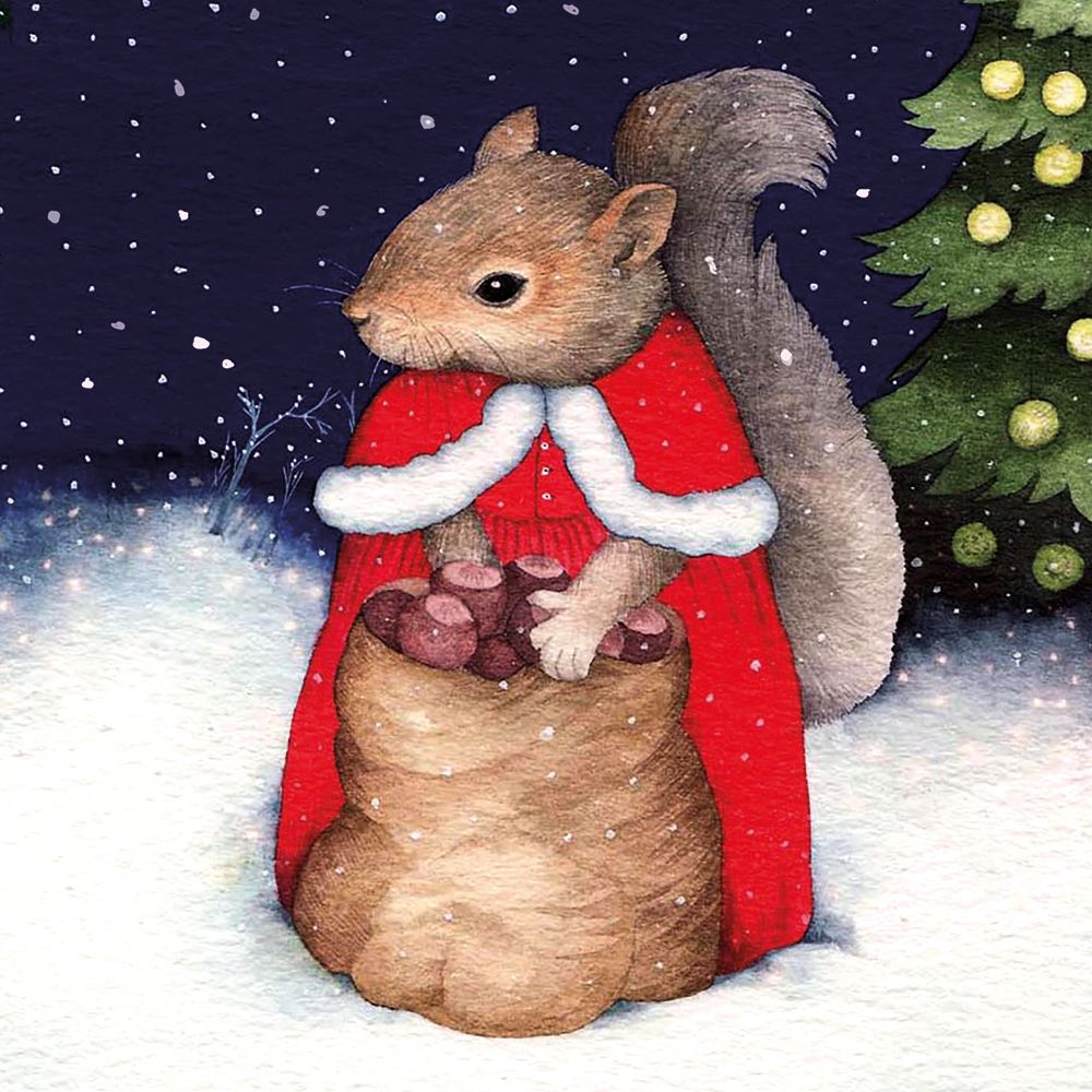 SANTA SQUIRREL PACK OF 8