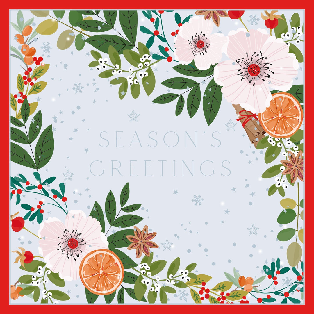 Wishing You A Merry Christmas / Seasons Greetings Box of 8 Cards