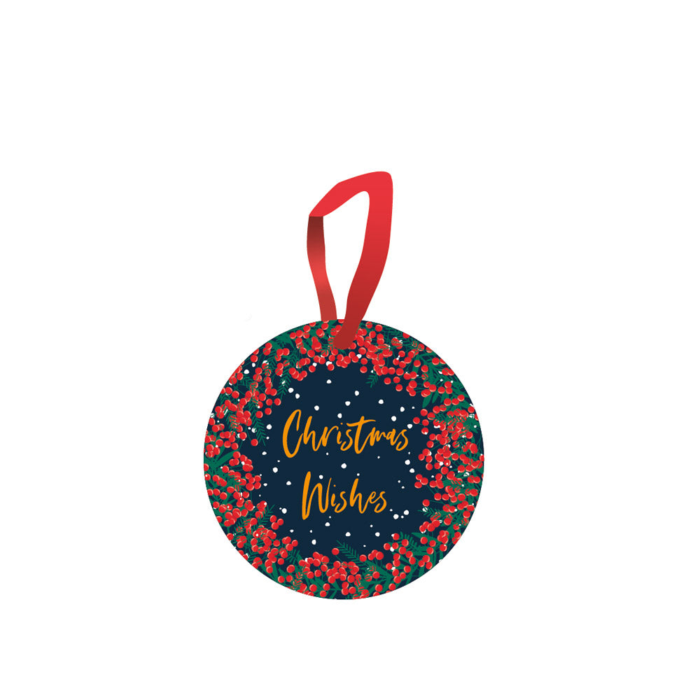 Christmas Wishes Hanging Decoration Berry Wreath